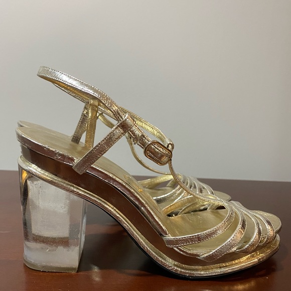 CHANEL LUCITE PlATFORM HEEL sz. 38 - Picture 7 of 8